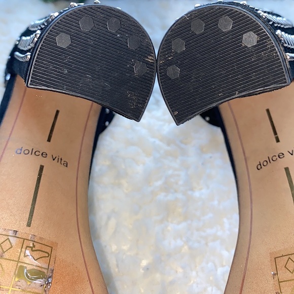 Dolce Vita Black hendrix studded suede Heels sz 8 - Picture 5 of 9